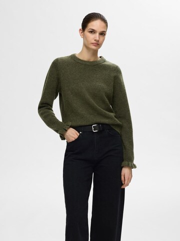 SELECTED FEMME Sweater 'LULU' in Green: front