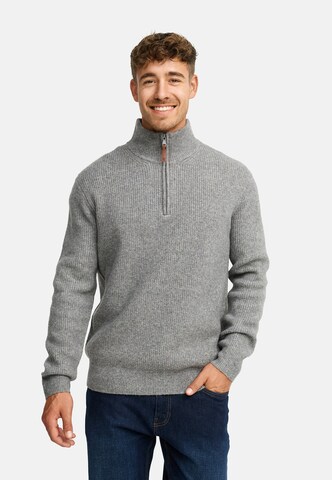 INDICODE JEANS Trui 'INPeace' in Grijs: voorkant