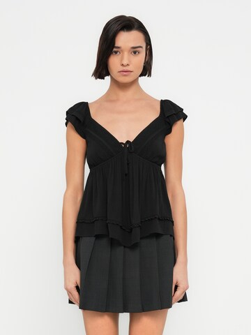 Camicia da donna di HOLLISTER in nero: frontale