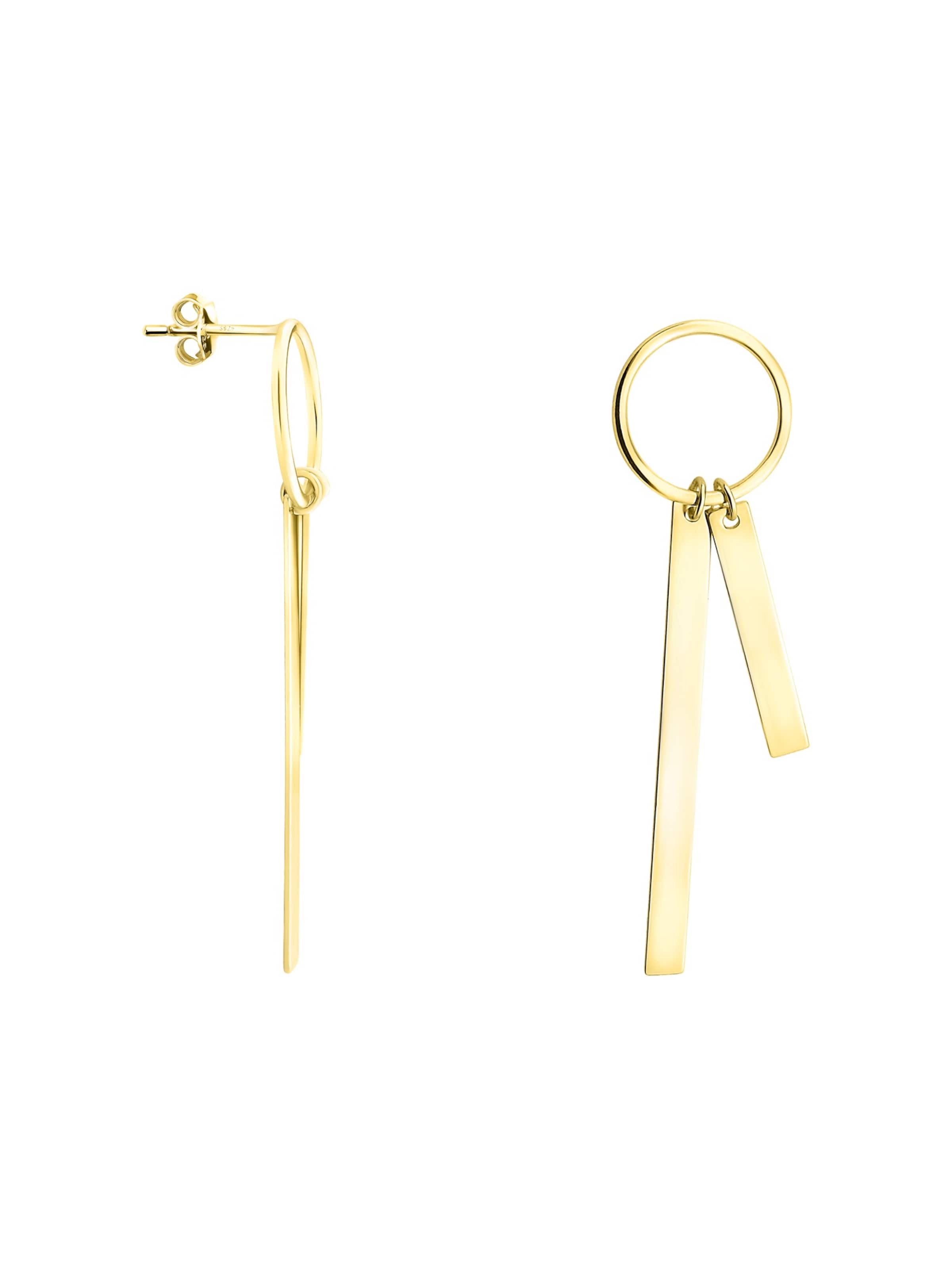 Sofia Milani Ohrringe 'Circle Bar'‌‌‌ in Gold: Vorderseite