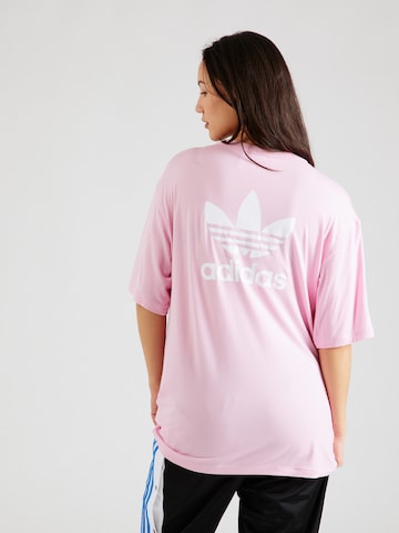 rozā ADIDAS ORIGINALS "Oversize" stila krekls 'Trefoil': no priekšpuses
