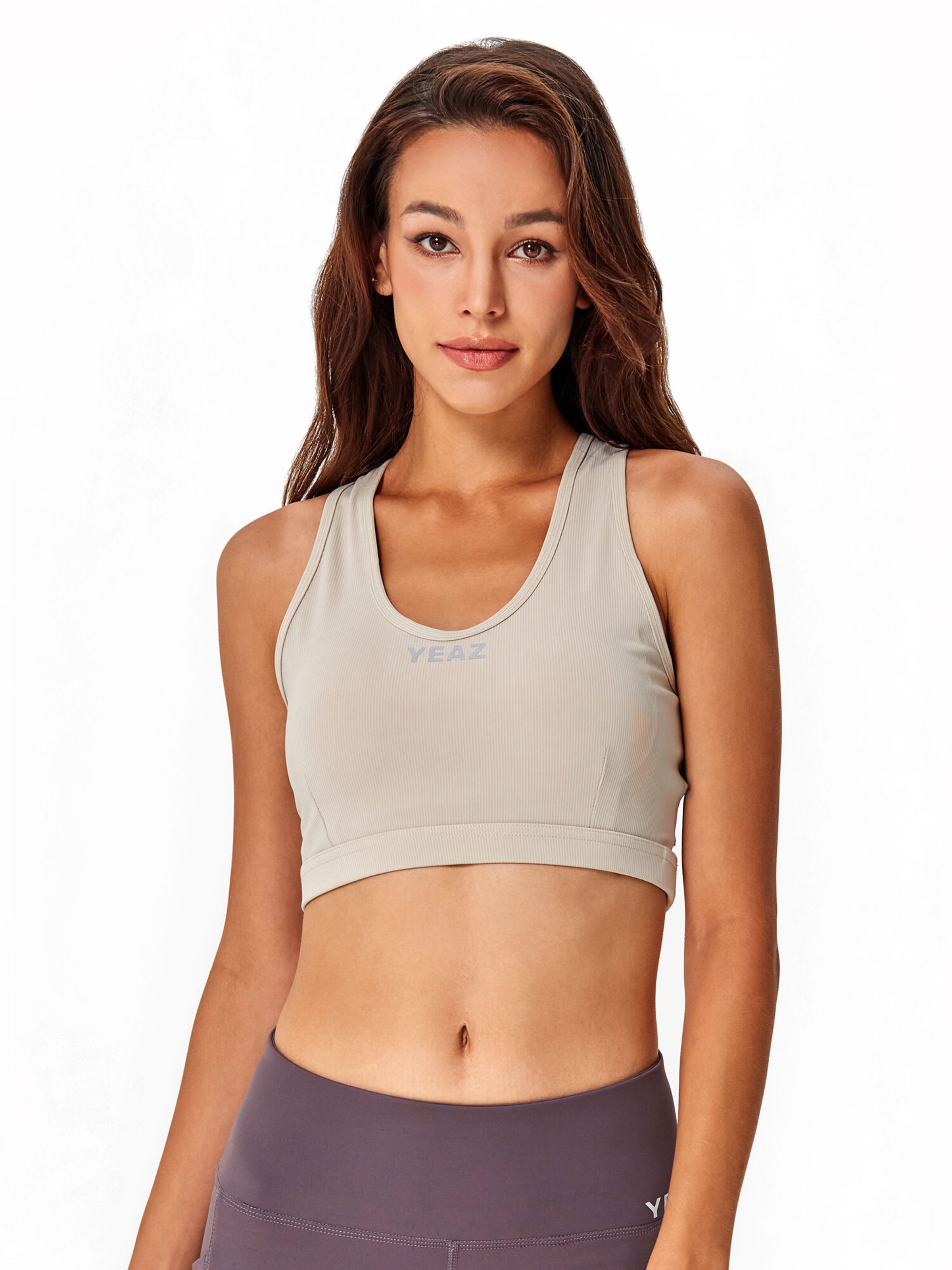 YEAZ Спортивный топ 'Attitude' в Бежевый: спереди