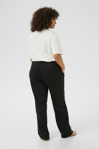 Wide Leg Pantalon 'Jenna ' KAFFE CURVE en noir