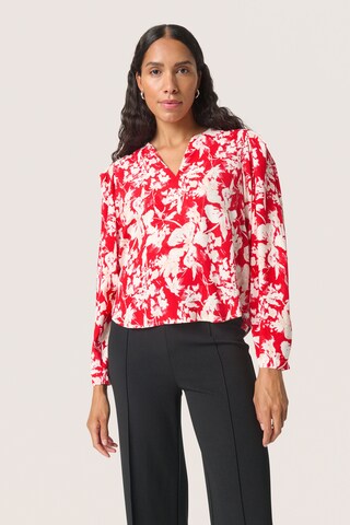 SOAKED IN LUXURY Blouse 'Oline' in Red: front