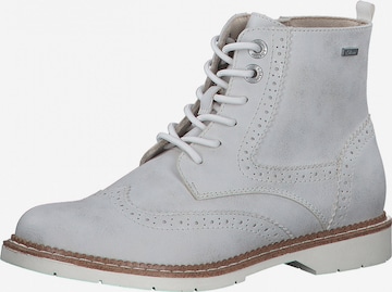 s.Oliver Lace-Up Ankle Boots in Silver: front