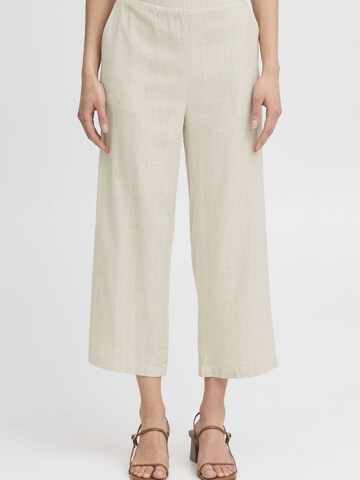 Wide Leg Pantalon 'FRJuna' Fransa en beige : devant