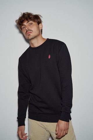 Mikon Sweatshirt 'Eis' in Zwart: voorkant