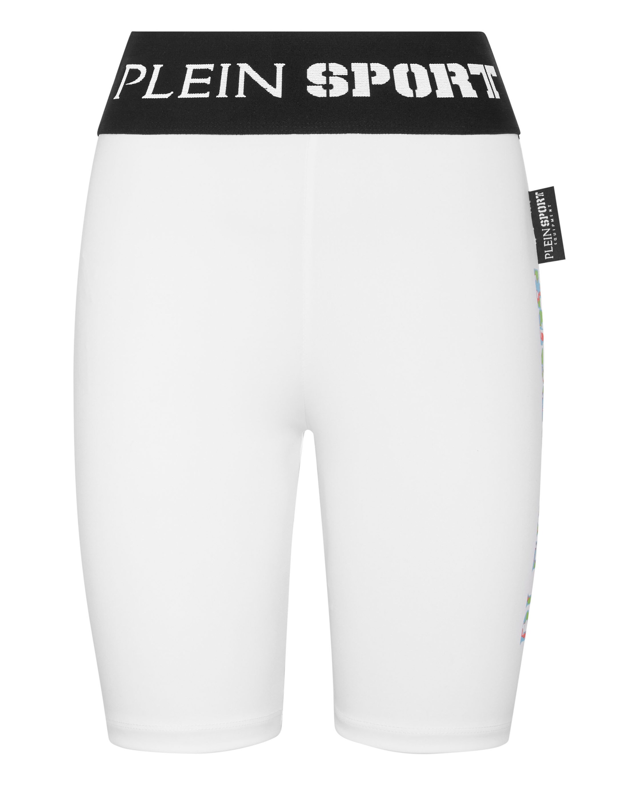Plein Sport - Skinny Calças de desporto em branco: frente