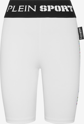 Skinny Pantaloni sportivi di Plein Sport in bianco: frontale