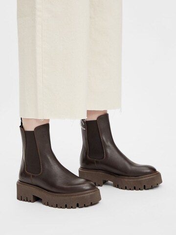 Bianco Chelsea boots 'GARBI' in Bruin: voorkant