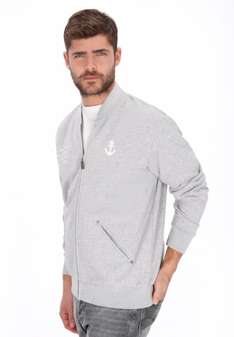 DreiMaster Vintage Sweat jacket in Grey: front