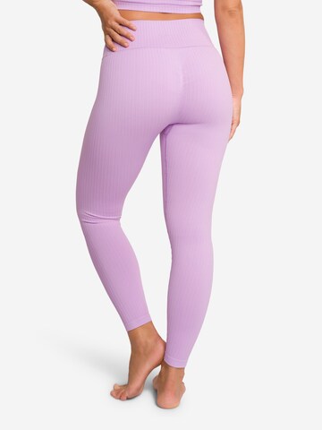 OCEANSAPART Skinny Workout Pants 'Elodie' in Purple