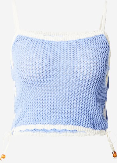 Top brodat 'Tan' florence by mills exclusive for ABOUT YOU pe albastru deschis / alb, Vizualizare produs