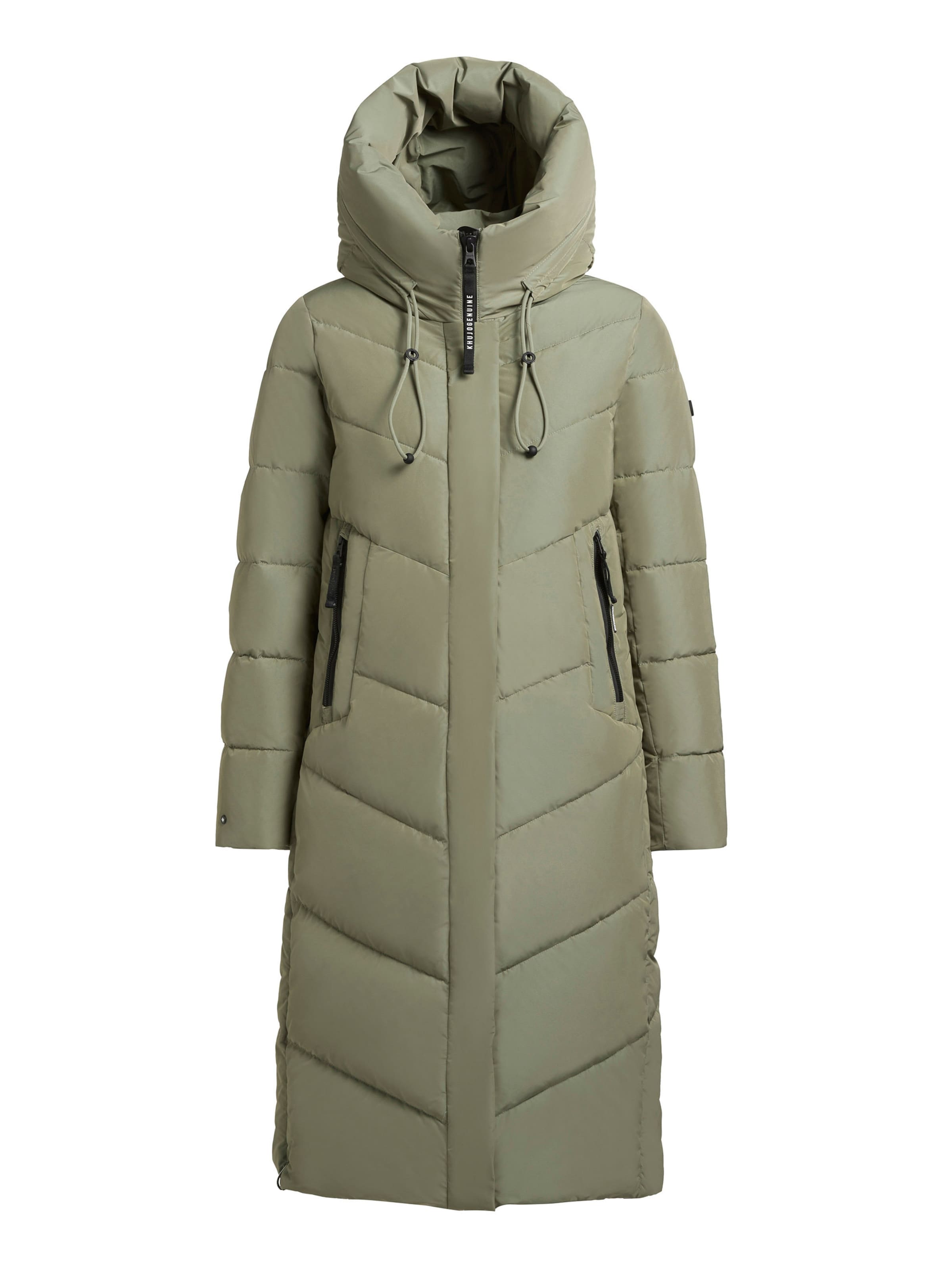 khujo Talvemantel 'TRUDIE', värv roheline: eest vaates