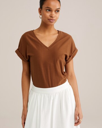 WE Fashion Shirt in Brown: front