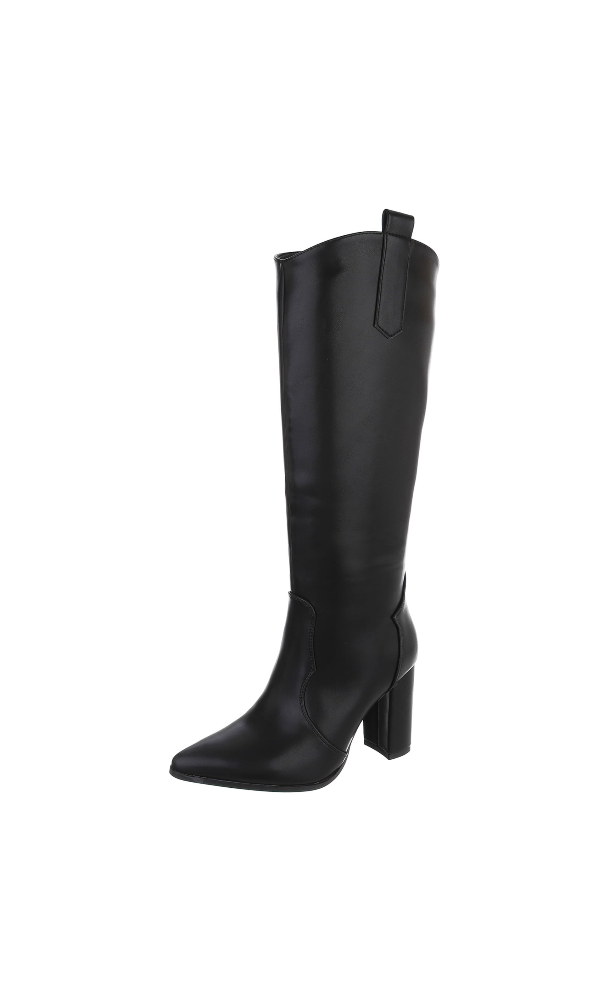 Ital-Design Stiefel in Schwarz: Vorderseite