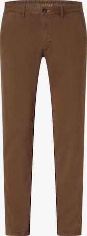 REDPOINT Chino Pants in Brown: front