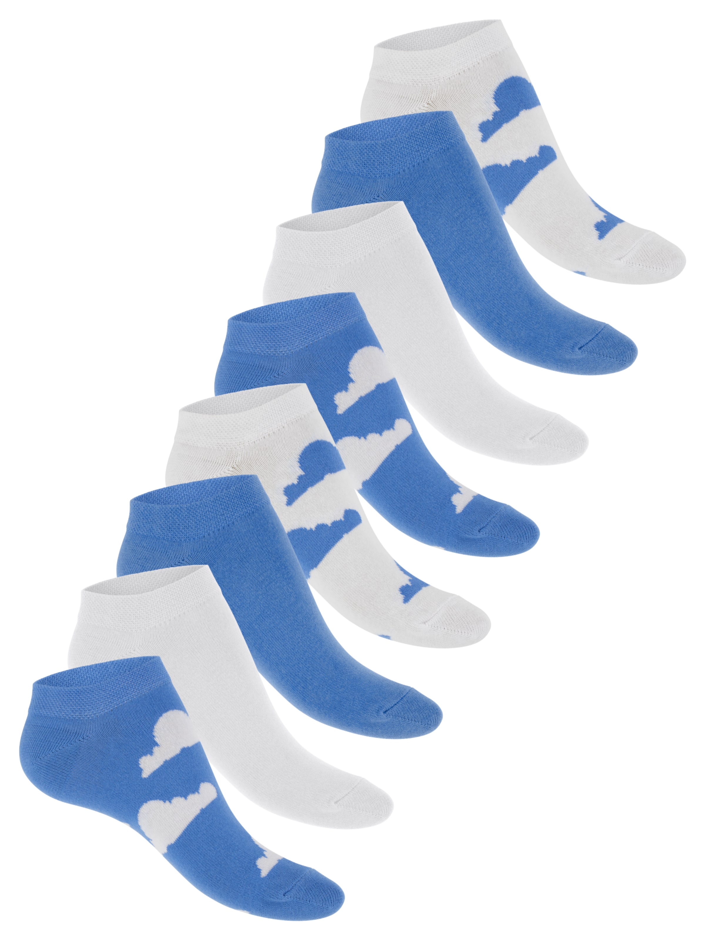 footstar Ankle Socks 'Ringel' in Blue: front