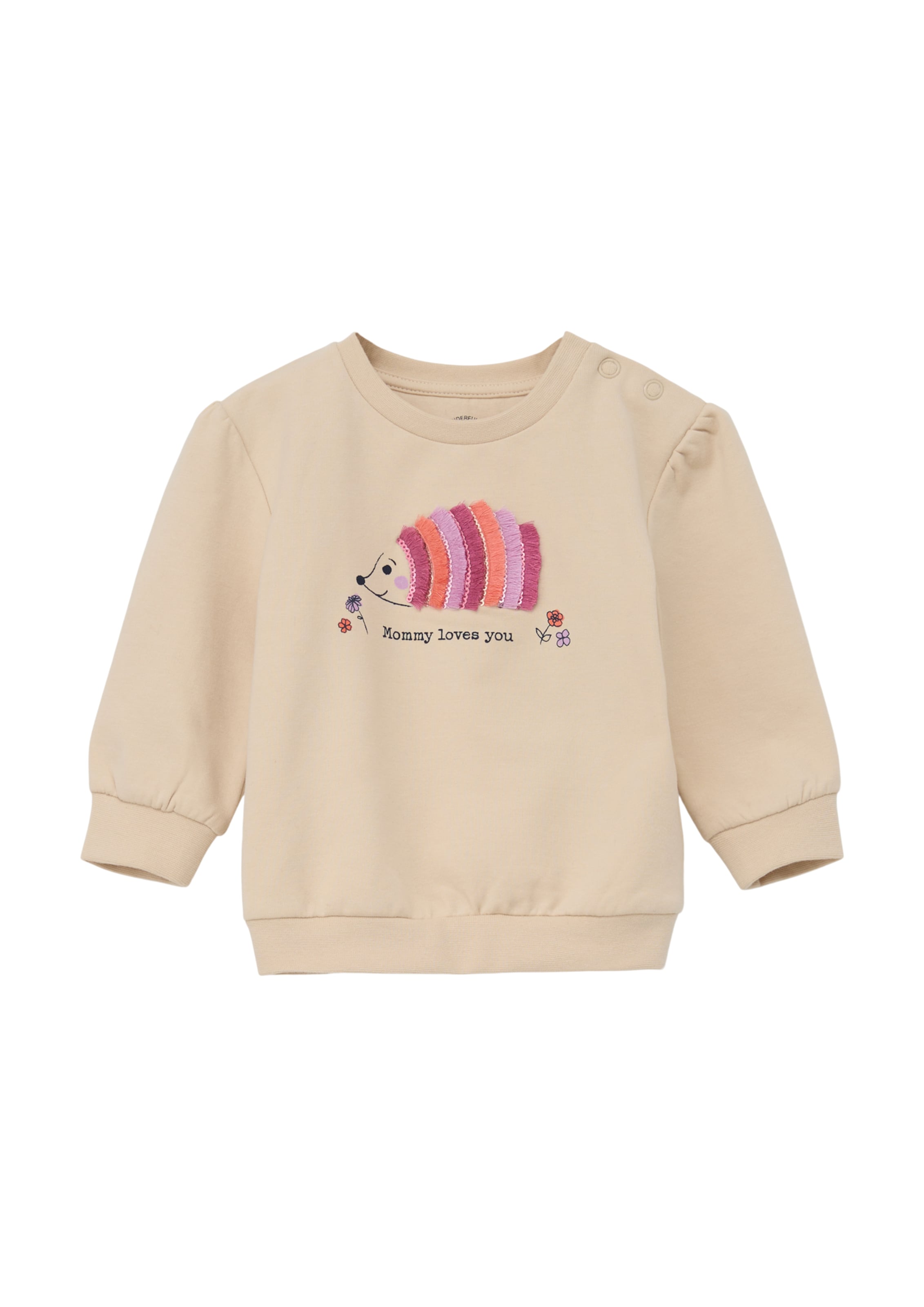 s.Oliver Sweatshirt in Beige: voorkant