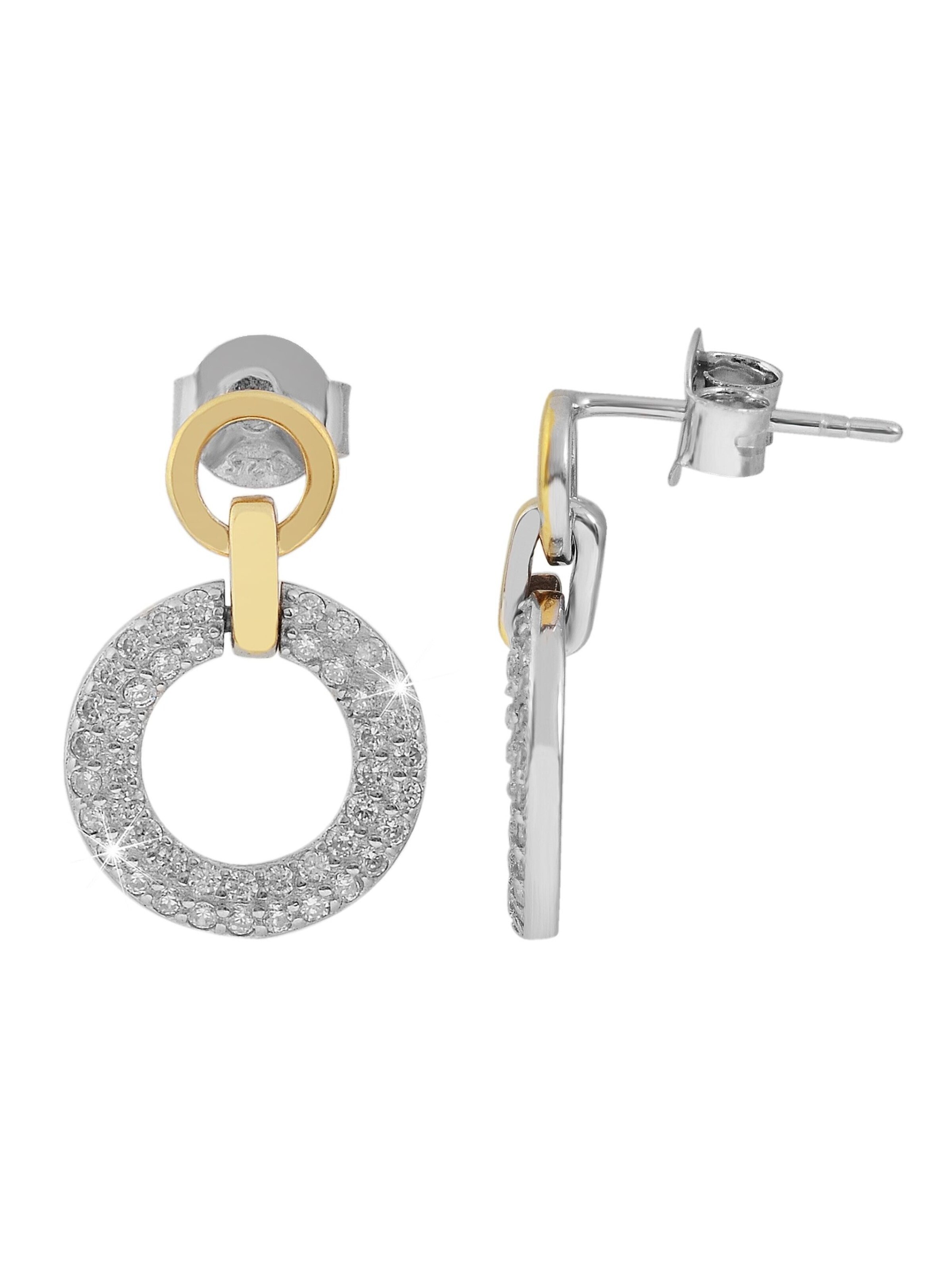 Akzent Earrings '"Leandra" aus 925 Sterlingsilber, rhodiniert, langlebig' in Mixed colors