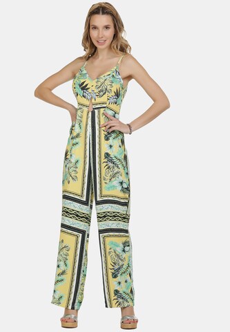 IZIA Jumpsuit in Geel: voorkant