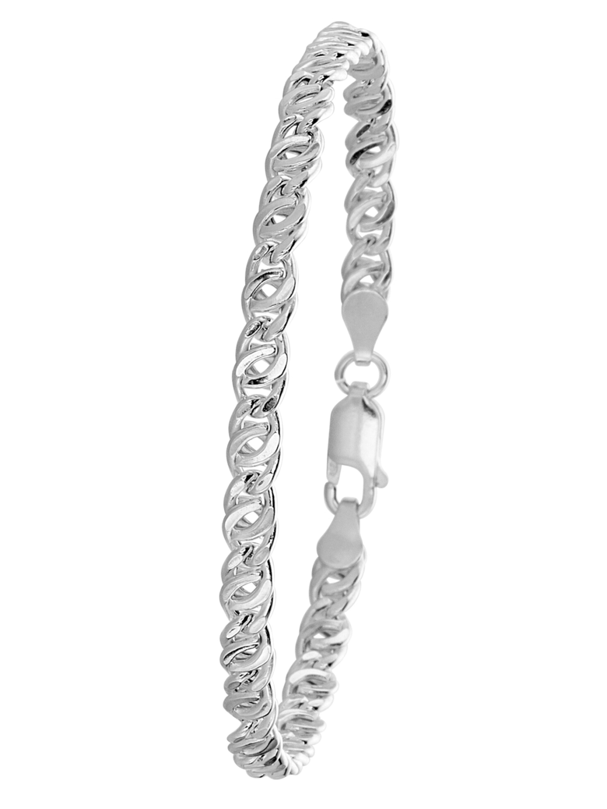 Lucardi Bracelet 'Basic' in Silver: front