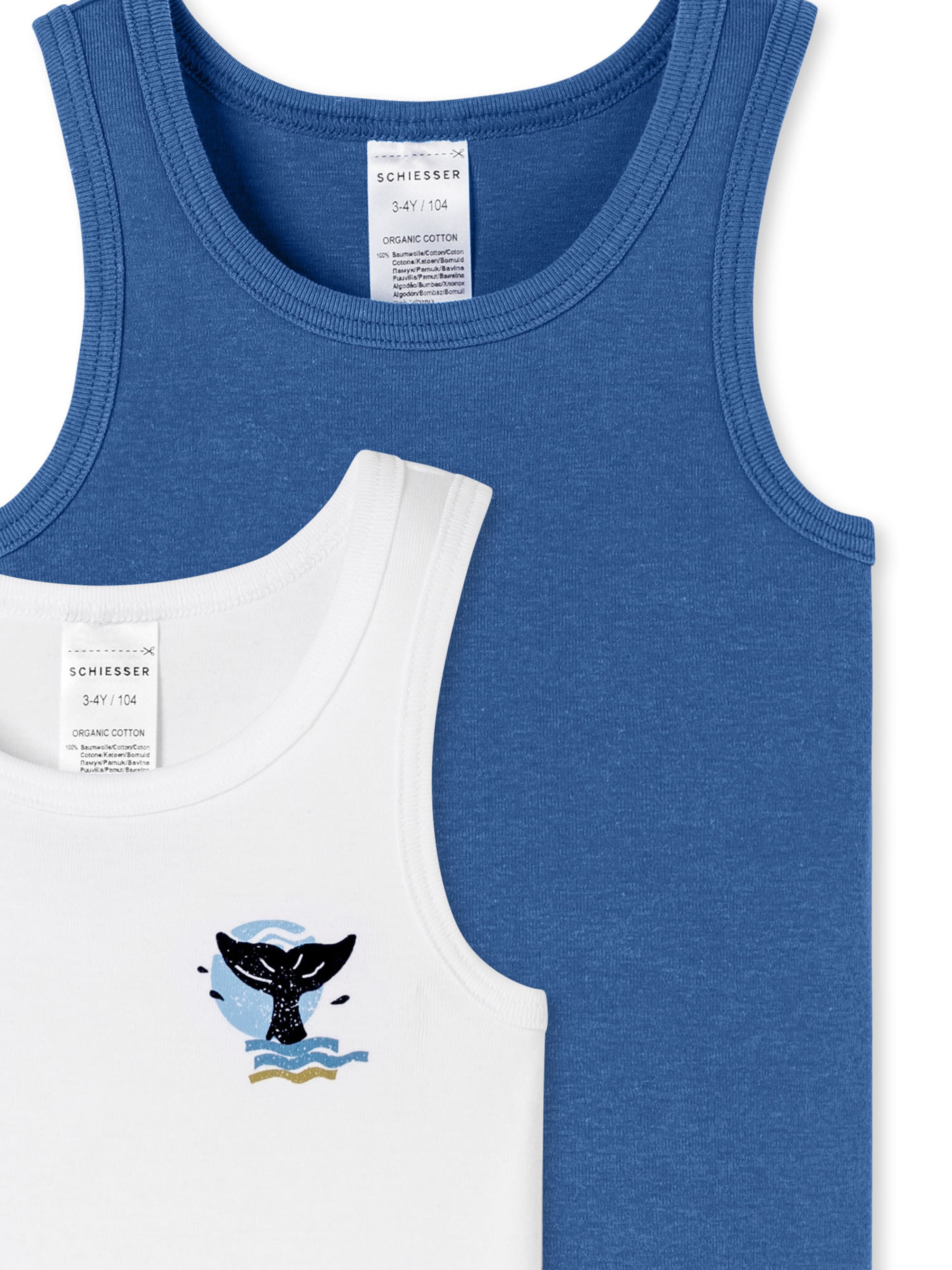 Maillot de corps 'Fine Rib' SCHIESSER en bleu