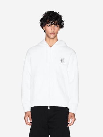 ARMANI EXCHANGE Sweat jacket in White: front