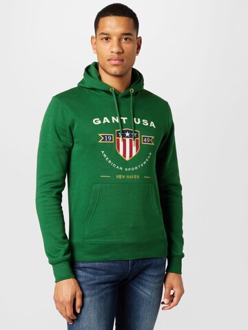 GANT - Sweatshirt 'BANNER' em verde: frente