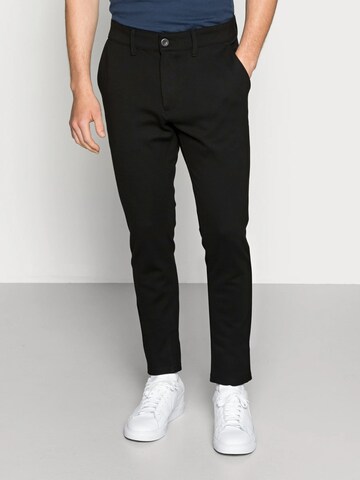 Denim Project Regular Trouser ' Ponte ' in Schwarz: Vorderseite