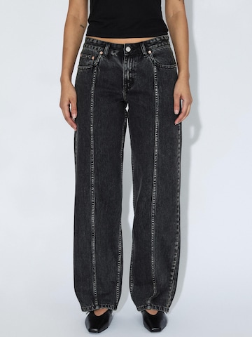Dr. Denim Regular Jeans 'Nika Mid Straight Worker'‌‌‌‌‌‌‌‌‌ in Schwarz