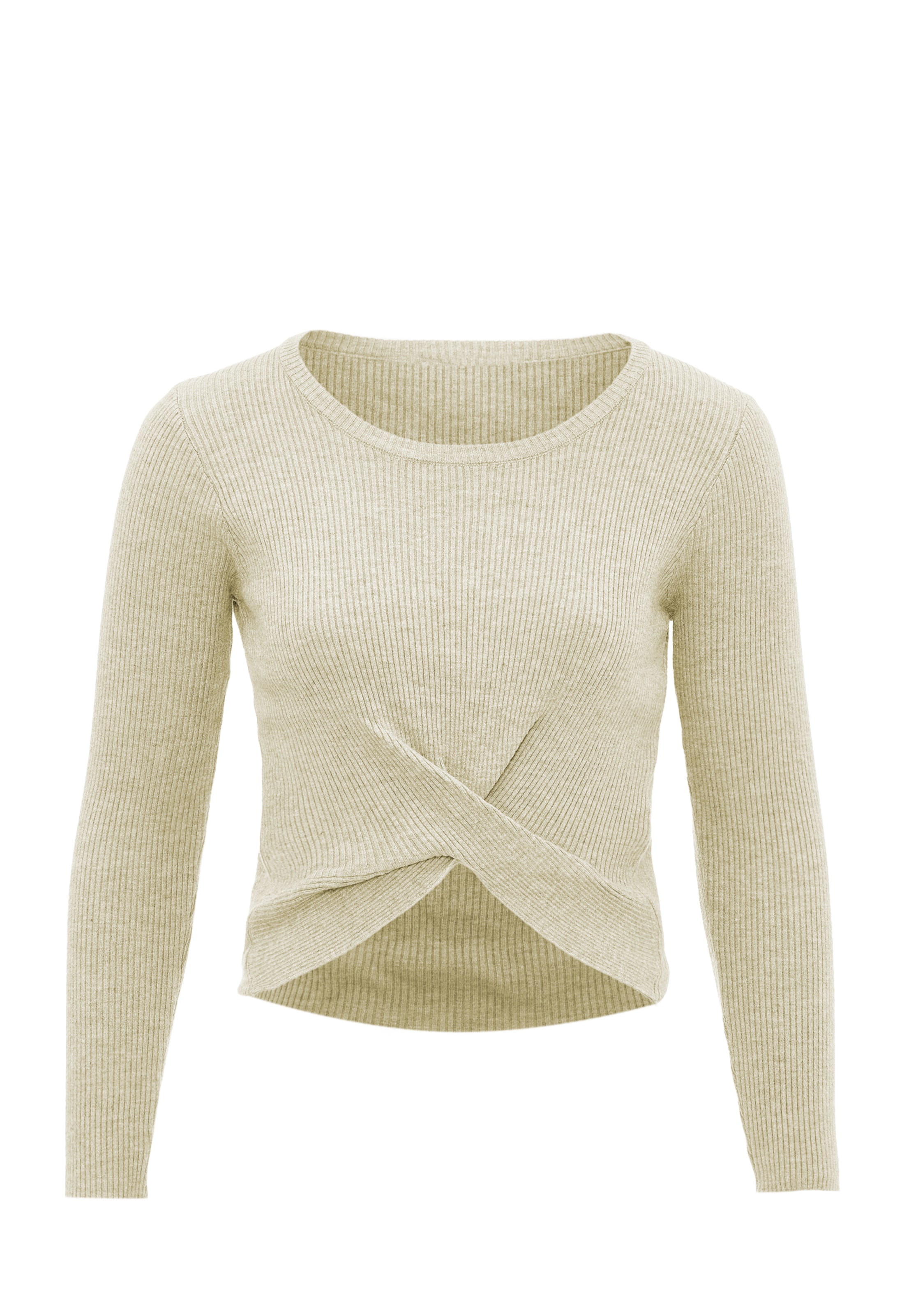 leo basics - Pullover em bege: frente
