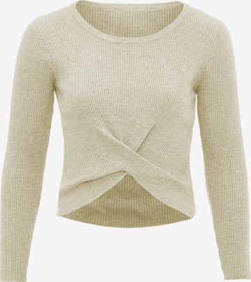 leo basics Sweater in Beige: front