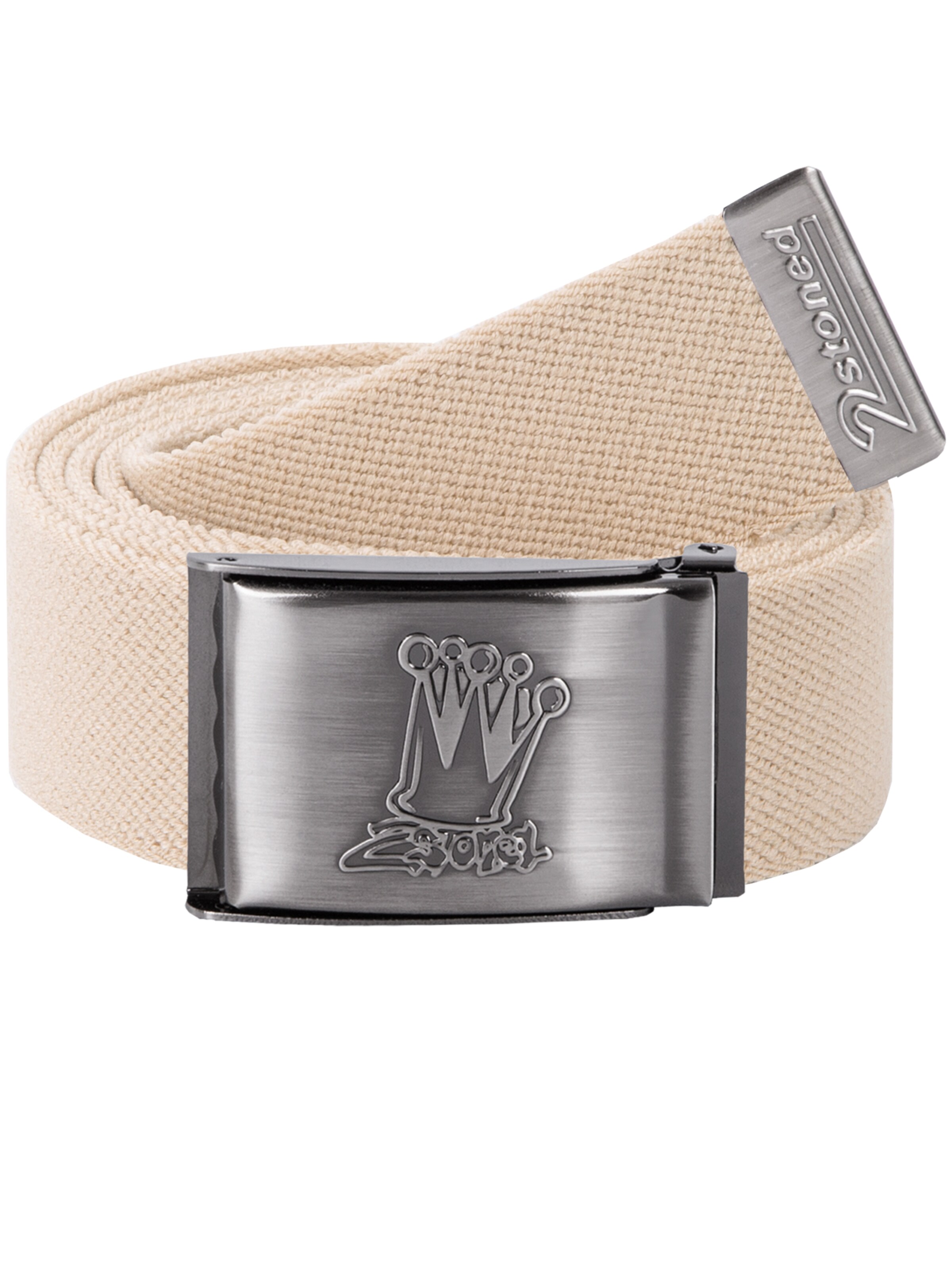 2Stoned Belt 'Stretch Crown Matt' in Beige: front