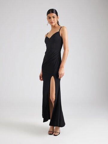 Skirt & Stiletto Evening Dress 'ALANA' in Black: front