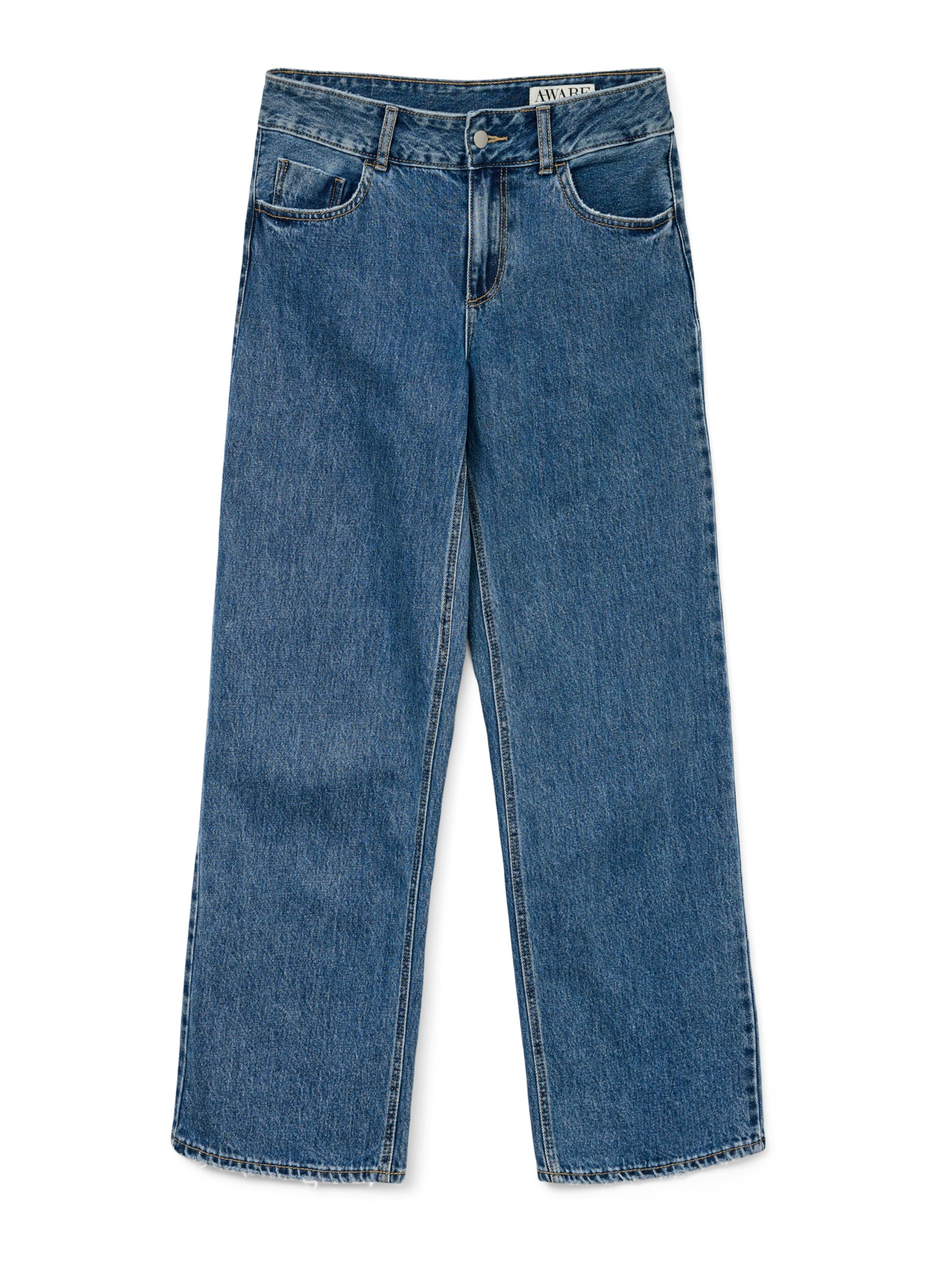 Aware Широки крачоли Дънки 'AWrena' в синьо: отпред