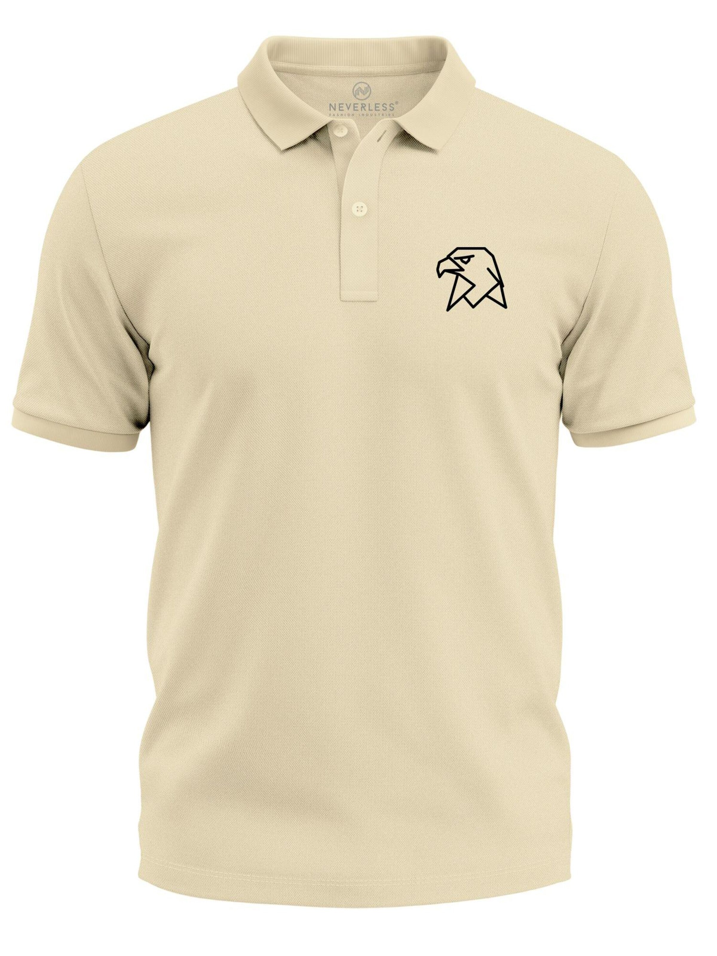 Neverless Shirt 'Adler Polygon'‌‌‌‌ in Beige: Vorderseite