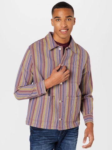WEEKDAY Regular fit Button Up Shirt 'Alan' in Purple: front