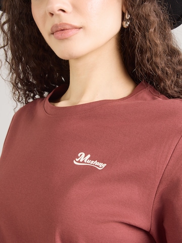 MUSTANG Tričko 'FLORIS' - Hnedá