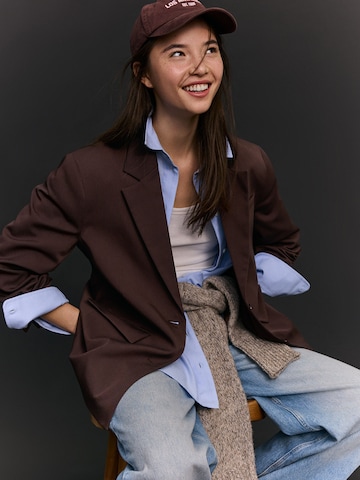 Bershka Blazer in Brown