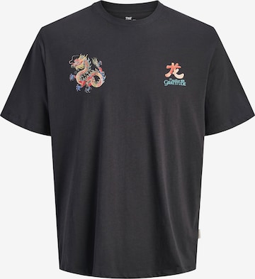 melns Jack & Jones Junior T-Krekls 'JORBig Japan': no priekšpuses