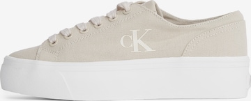 Calvin Klein Jeans Низкие кроссовки в Бежевый: спереди