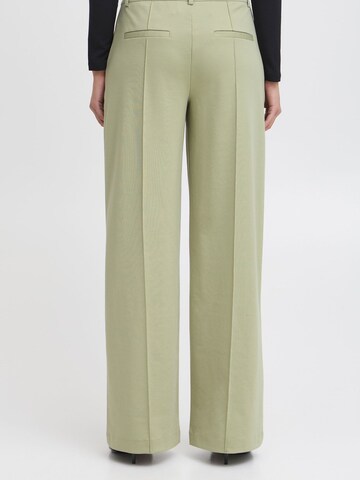 Wide Leg Pantalon à plis ' IHKate ' ICHI en vert
