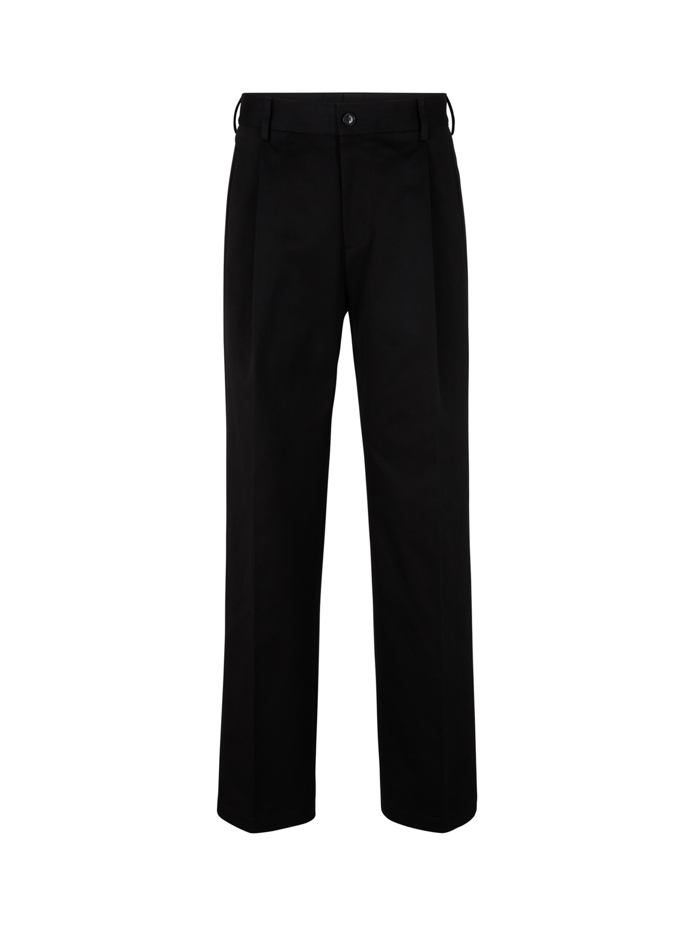 STRELLSON Trousers with creases 'Jarod' in Black: front