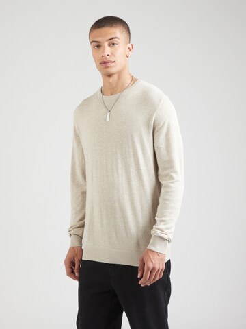JACK & JONES Sweater 'JJEmil' in Beige: front