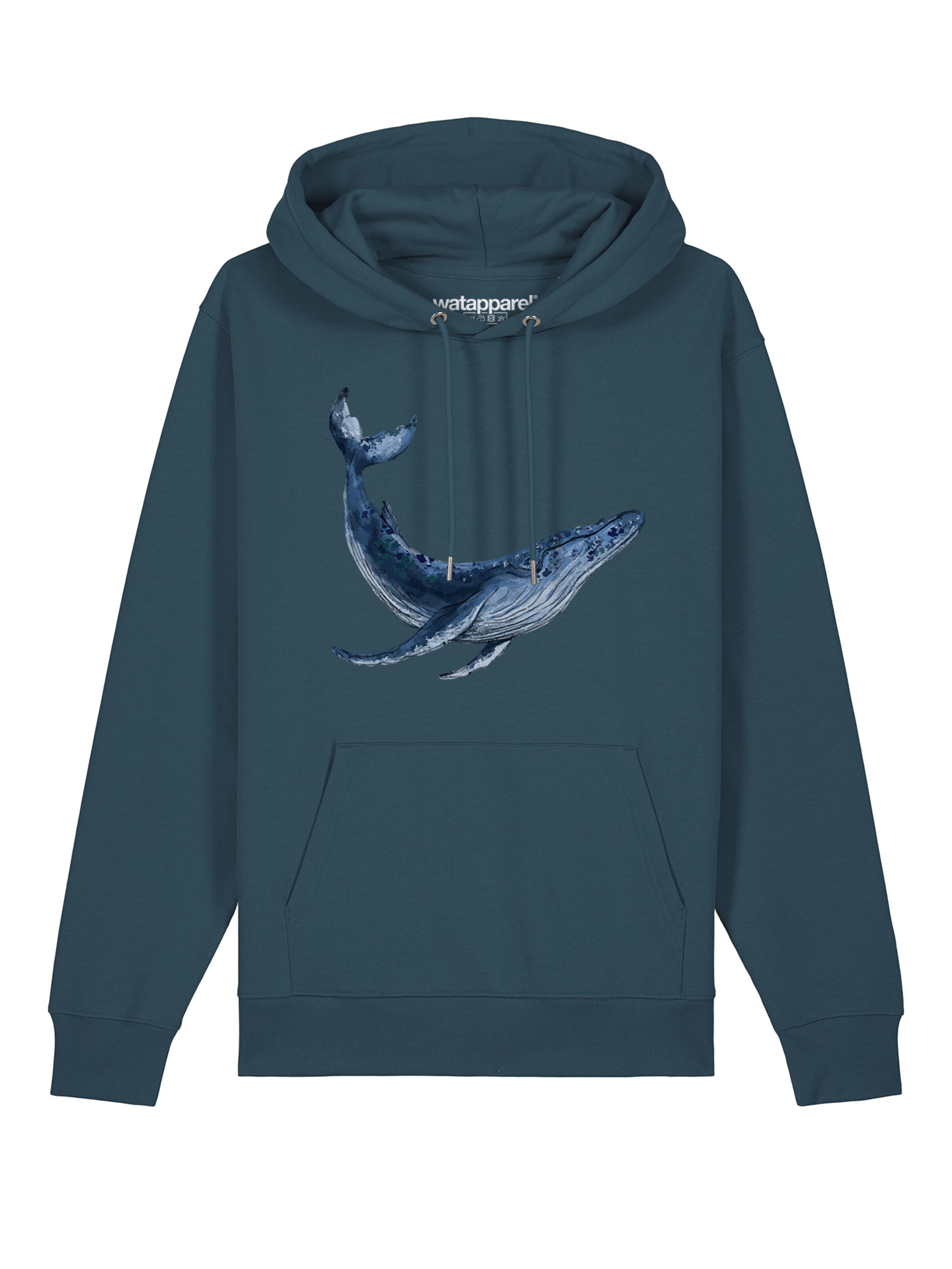 Watapparel Sweatshirt ' Wal ' in Blau: Vorderseite