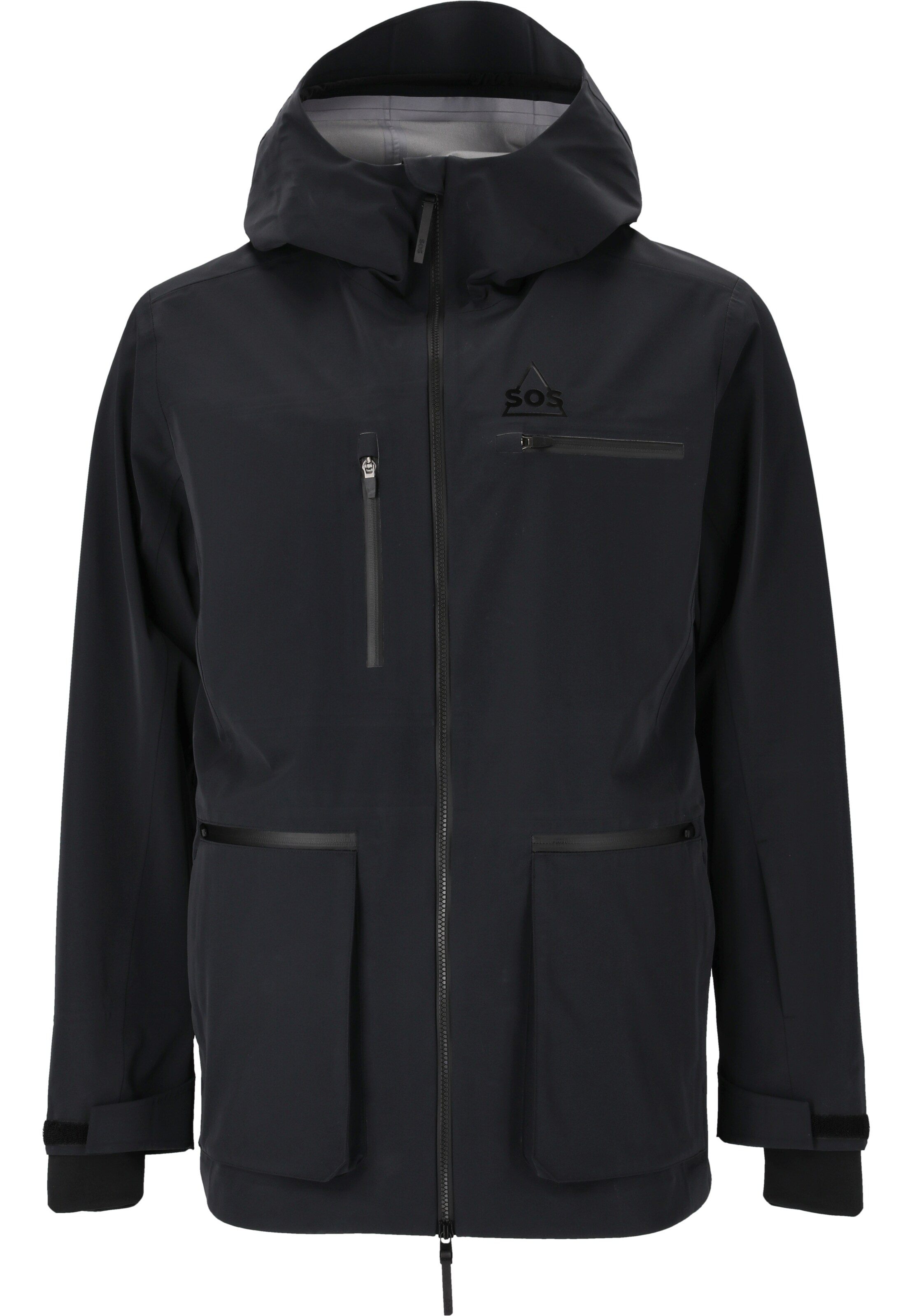 SOS Performance Jacket 'Silverton' in Black: front
