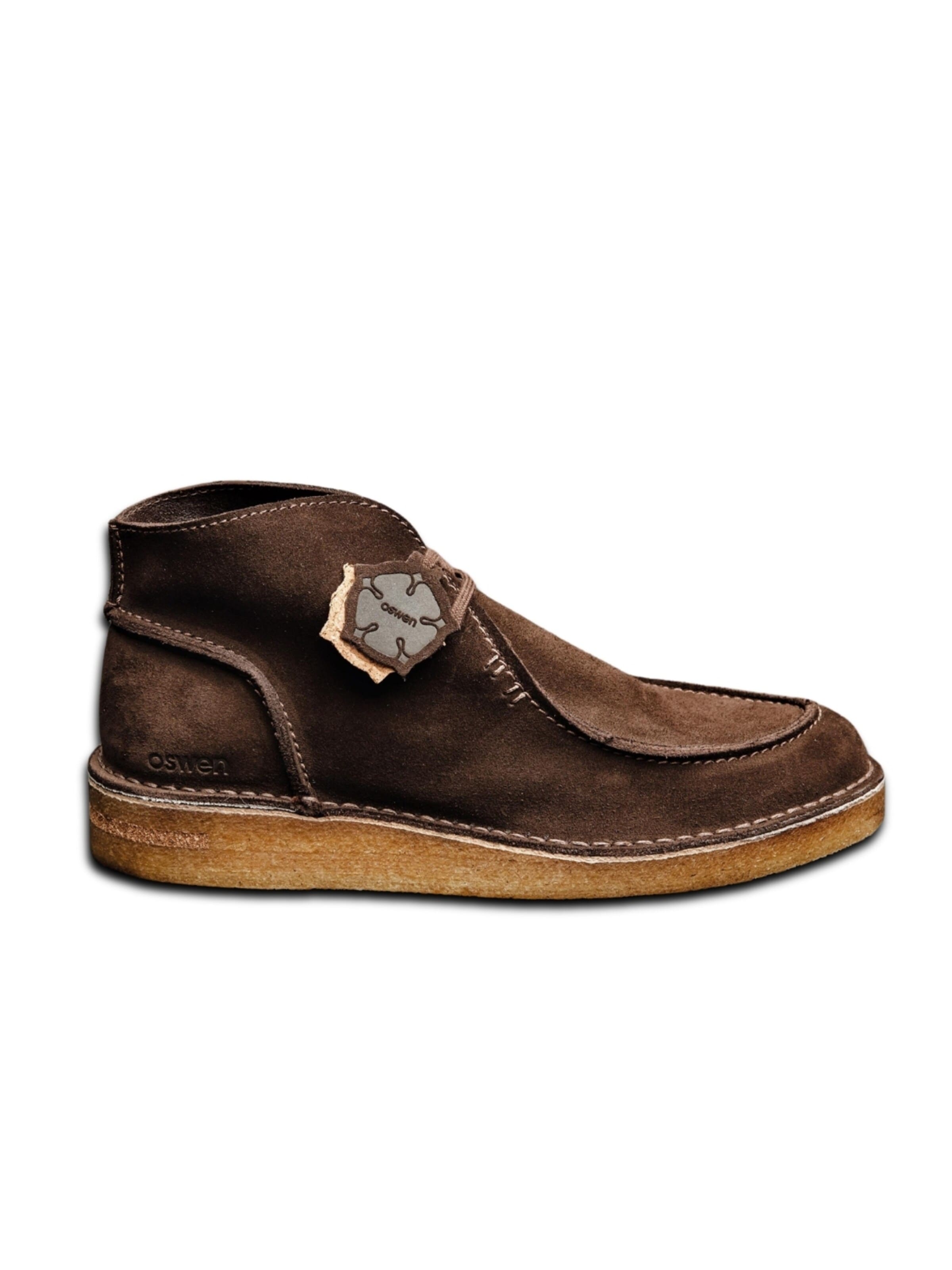 oswen Lace-up boot 'Ewaldi Suede Boot' in Brown: front