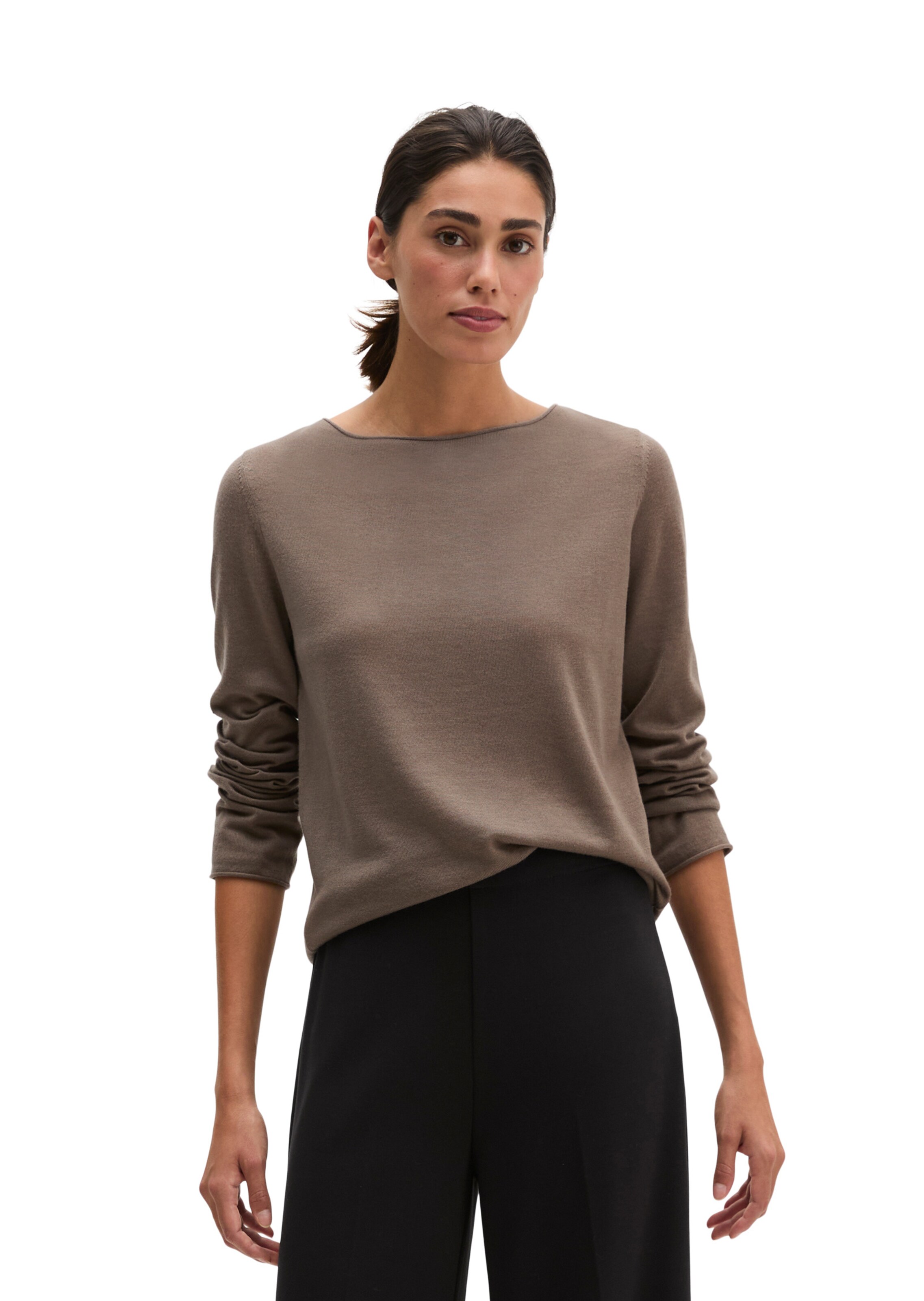 Pull-over Marc O'Polo en marron : devant