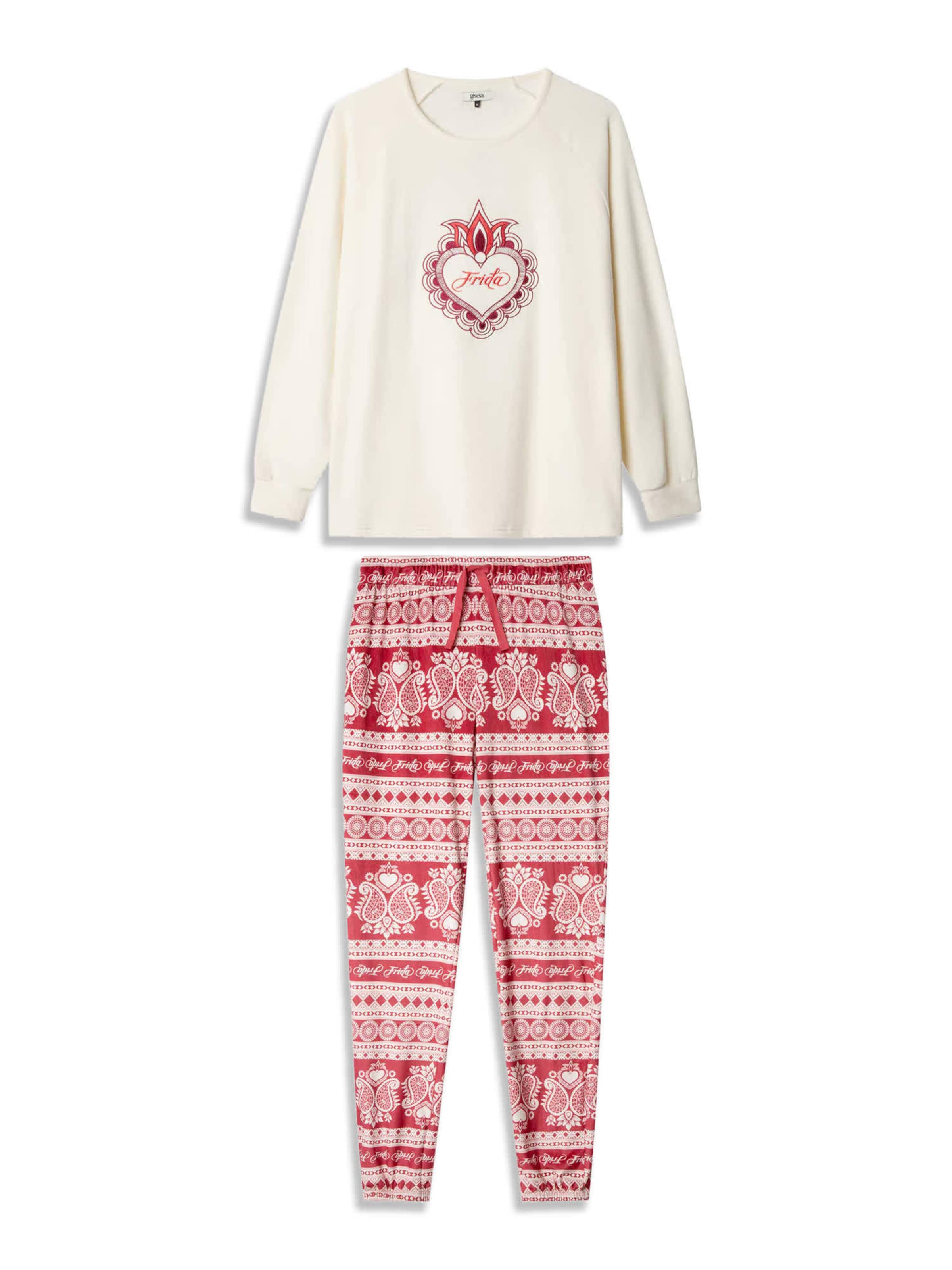 Gisela - Pijama en blanco: frente